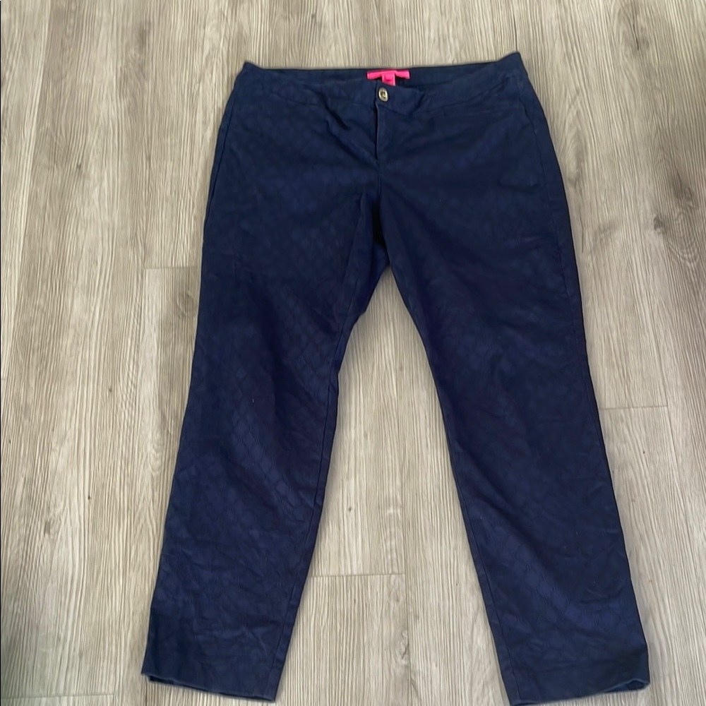 Lilly Pulitzer Blue Chino Pants Slim Fit